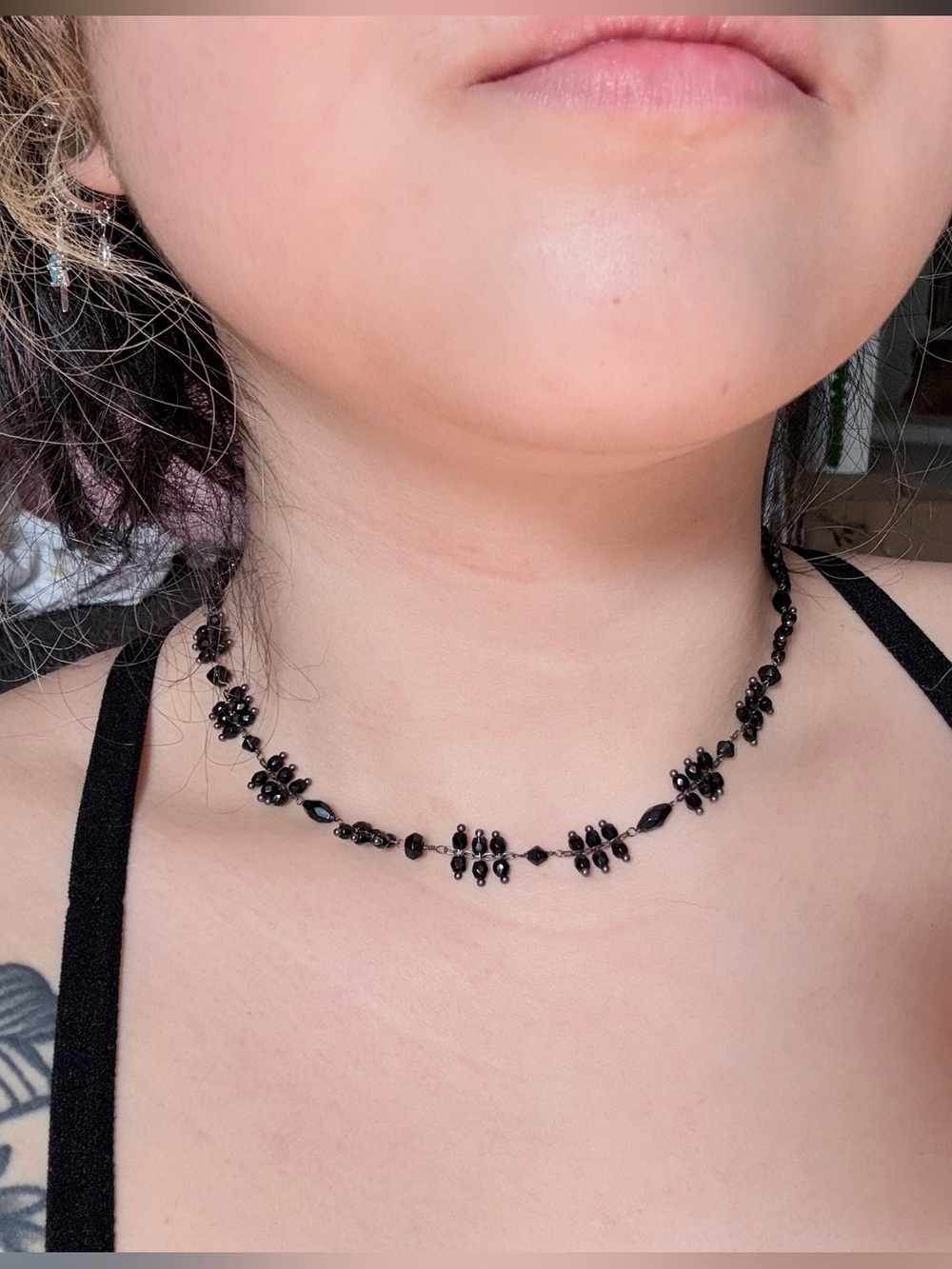 Black Beaded Necklace